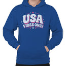 USA Vibes Only Men's Hoodie with Retro Stars