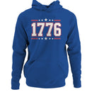 1776 Distressed Patriotic Men's Hoodie
