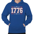 1776 Distressed Patriotic Men's Hoodie