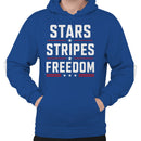 Men's Hoodie - Stars Stripes Freedom Patriotic Quote
