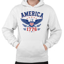 America 1776 Eagle Patriotic Men's Hoodie