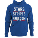 Women's Hoodie - Stars Stripes Freedom Quote
