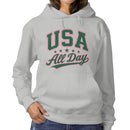 USA All Day Vintage Retro Stars Hoodie