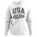USA All Day Vintage Retro Stars Hoodie