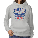 America 1776 Eagle Patriotic Women's Hoodie