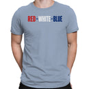 Men's T-shirt Red White Blue Because of the Brave