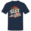 USA Retro Patriotic Sunset Men's T-shirt