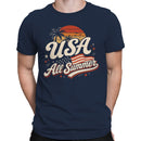 USA Retro Patriotic Sunset Men's T-shirt