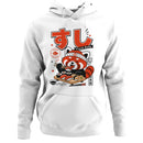Women's Hoodie Cute Red Panda Eating Sushi Rolls