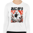 Onigiri Kaiju Monster Japanese Art Women's Long Sleeve
