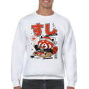 Men's Sweatshirt with Cute Red Panda Eating Sushi