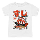 Youth's T-shirt Red Panda Eating Sushi Fresh Rolls