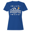 Blue Wave Ocean Minimalist Art Women's T-shirt