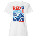 Red White Blue Wave Patriotic Women's T-shirt