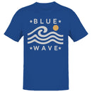 Blue Wave Ocean Minimalist Art Men's T-shirt