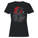 Samurai Cat Cherry Blossoms Women's T-shirt