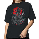 Samurai Cat Cherry Blossoms Women's T-shirt
