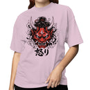 Japanese Oni Mask Anger Kanji Women's T-shirt