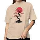 Cherry Blossom Tree Red Sun Women's T-shirt