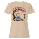 Kanji Frog Under Cherry Blossoms Women's T-shirt
