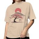 Mount Fuji Sakura Tree Torii Gate Women's T-shirt