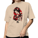 Japanese Geisha Floral Fox Mask Women's T-shirt