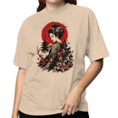 Japanese Geisha Red Sun Sakura Women's T-shirt