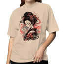 Japanese Geisha Cherry Blossoms Women's T-shirt