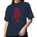 Red Dragon Kanji Power Symbol Women's T-shirt