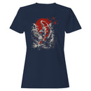 Japanese Koi Fish Red Sun Waves Women's T-shirt
