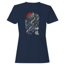 Japanese Blue Dragon Rising Sun Women's T-shirt