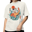 Lucky Maneki Neko & Koi Fish Women's T-shirt