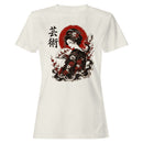 Geisha Art Red Sun Floral Fan Women's T-shirt