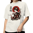 Geisha Art Red Sun Floral Fan Women's T-shirt