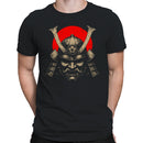 Samurai Warrior Helmet Red Sun Men's T-shirt