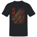 Fire Dragon Kanji Japanese Art Men's T-shirt