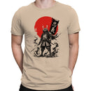 Samurai Silhouette Red Sun Banner Men's T-shirt