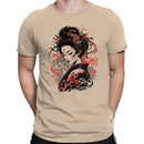 Japanese Geisha Cherry Blossoms Men's T-shirt