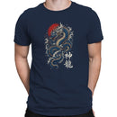 Japanese Blue Dragon Rising Sun Men's T-shirt