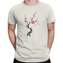 Japanese Cherry Blossom Ink Painting Men's T-shirt