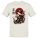 Geisha Art Red Sun Floral Fan Men's T-shirt