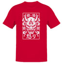 Japanese Oni Mask & Sakura Flowers Men's T-shirt