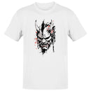 Japanese Oni Mask Cherry Blossoms Men's T-shirt