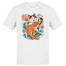Lucky Cat & Koi Fish Kanji 福 Men's T-shirt
