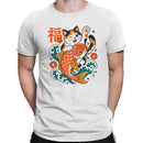 Lucky Cat & Koi Fish Kanji 福 Men's T-shirt