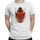 Japanese Oni Mask Flames Men's T-shirt
