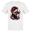 Geisha with Fan Cherry Blossoms Men's T-shirt