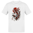 Japanese Koi Fish Red Sun Flowers Men's T-shirt