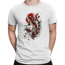 Japanese Koi Fish Red Sun Flowers Men's T-shirt
