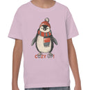 Youth's T-shirt with Cozy Penguin Winter Illustration